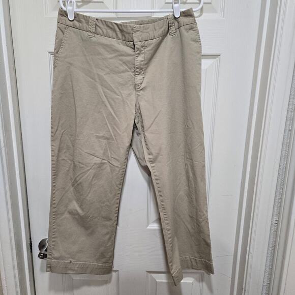 Merona Tan Ankle Crop Pants Women’s Size 12 Casual Office - Picture 5 of 8